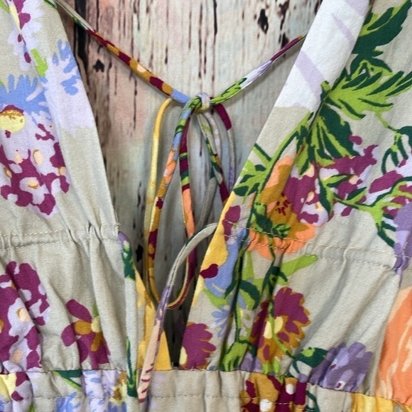 H&M Beige Floral Maxi XS NWT - Picture 4 of 7